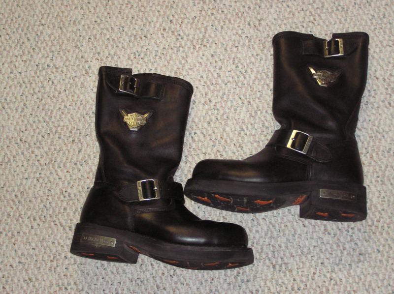 Harley davidson, steel toe engineer motorcycle boots, harness ,size 8 mens nice