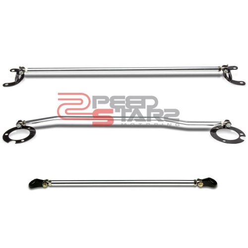 For 95-99 eclipse/talon front/rear upper+lower suspension strut bar+bracket 3-pc