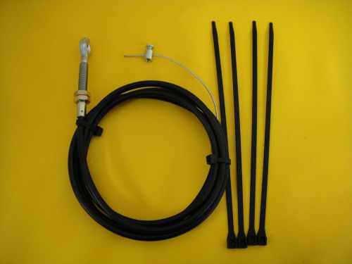 Heavy duty go cart throttle cable kit with cable ties and cable stop 75&#034; long