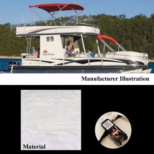 Sun tracker 08 pb18 party barge 18 ft oem white pontoon boat cover 144277