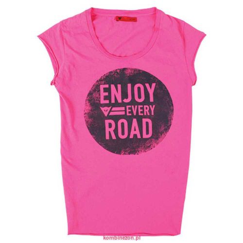 New dainese n&#039;joy lady womens tee/t-shirt, fuchsia(pink), large/lg
