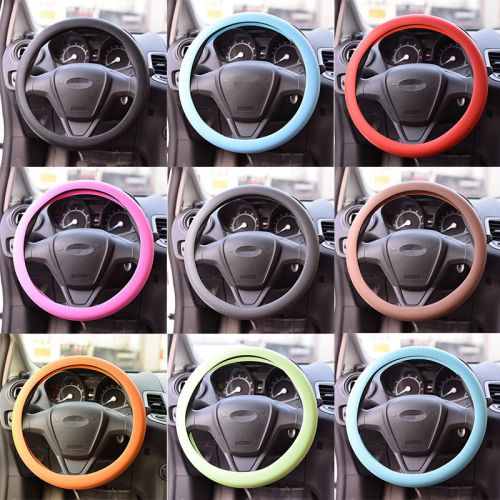 Leather texture car auto silicone steering wheel glove cover soft multi color u9