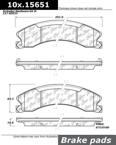 Centric 106.15651 brake pad or shoe, rear