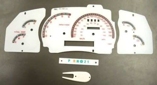 Kilometers metric kph 95-00 ford explorer ranger white face glow through gauges