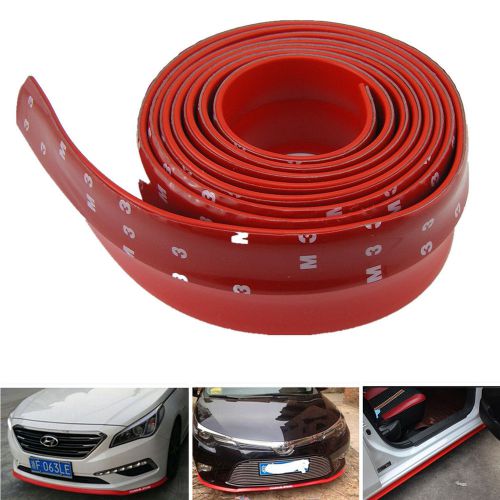 Autos front bumper lip splitter body spoiler skirt rubber protector valance chin