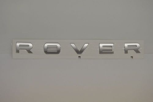 Range rover &#034;rover&#034; bonnet badge titan silver genuine land rover part