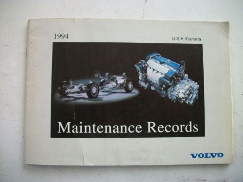 Volvo 850 940 960 clear maintenance records book 1994. good cond.