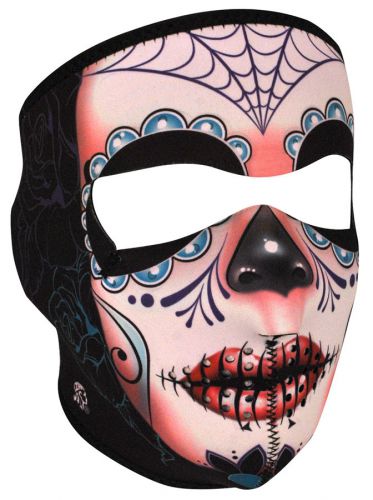 Zan headgear fleece lined neoprene full mask - sugar skull