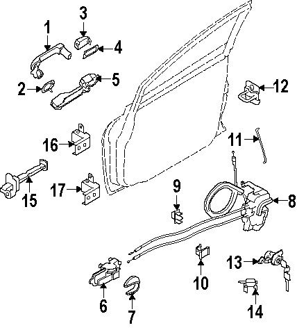 Nissan 80654el00a genuine oem handle bezel gasket