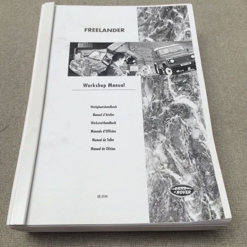 Land rover freelander workshop manual rv-lrl0144eng