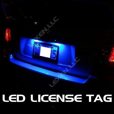 Led b12 blue 2x license plate tag light bulbs t10 12-smd 158 161 168 194 2825 a