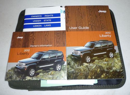 2012 jeep liberty user guide owners manual set 12 w/case dvd