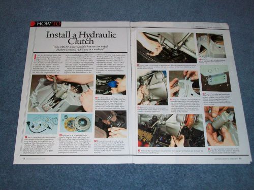 How to tech info article on installing a hydraulic clutch in a vintage mustang