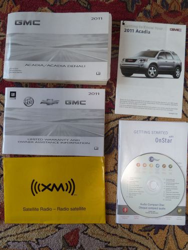 2011 gmc acadia / acadia denali owners manuals