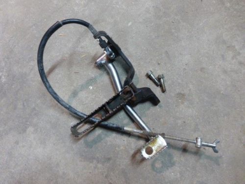 1985 1986 honda atc 250es right foot peg w/ bolts, brake pedal &amp; brake cable