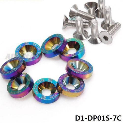 D1 spec jdm neo chrome m6 fender washer 8pc engine bay dress up kit