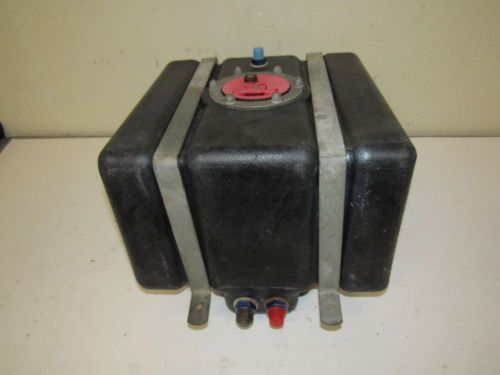 Nice used 5 gallon 13x13x8 black plastic fuel cell w/mounts and foam drag race