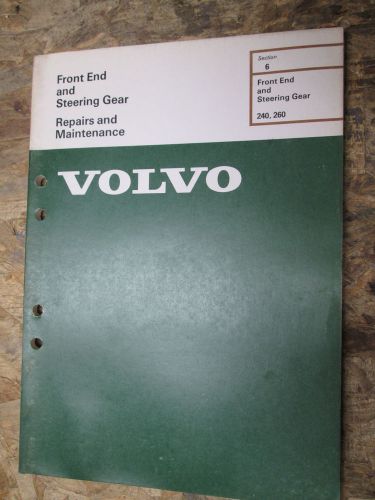 1979 volvo 240 260 front end &amp; steering gear factory service manual repair