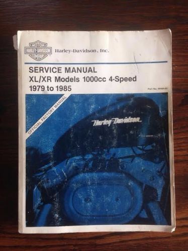 Harley-davidson ironhead service manual xl/xr models 1000cc 4-speed 1979 to 1985