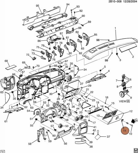 New genuine gm instument compartment door latch 05 aztek gm#88894781