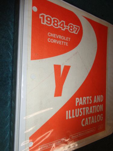 1984-1987 chevrolet corvette parts catalog / original text &amp; illustrations book