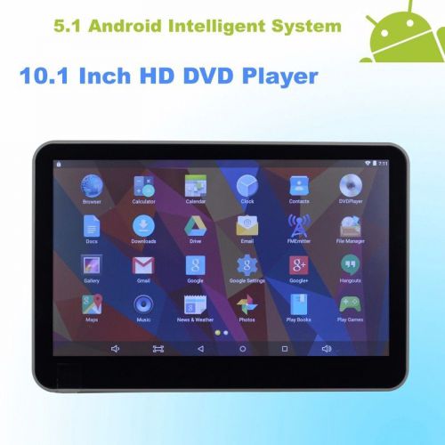 Android 5.1 headrest 10.1 inch hd monitor quad core car dvd player wifi (1 pcs )