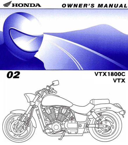 2002 honda vtx1800c motorcycle owners manual -vtx 1800 c-vtx1800