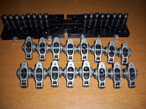 Crower roller rockers w/stud girdle n tall adj. nuts sbc std valve loc.3\8stud