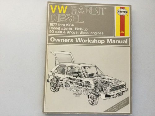 Volkswagen rabbit jetta pick-up truck diesel 1977-1984 haynes manual a1 platform