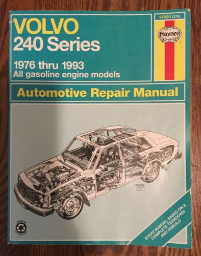 Haynes volvo 240 series 1976-1993 automotive repair manual