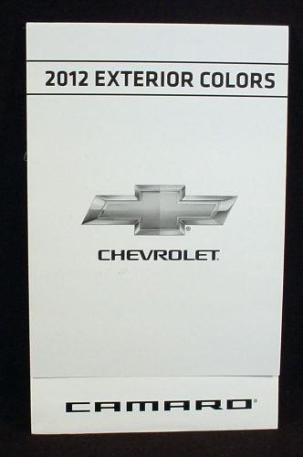 2012 chevrolet camaro  paint color chip brochure - original