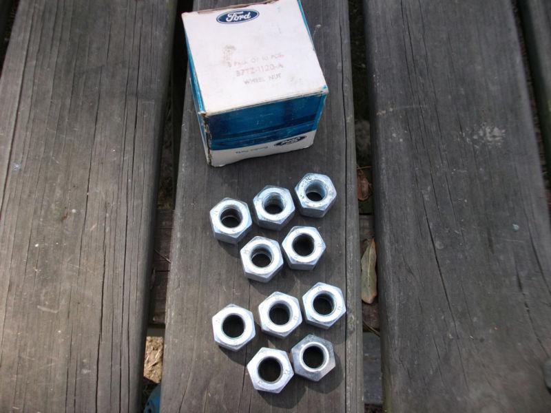  1957 57 ford truck nos wheel nut box of 10 pieces   b7tz-1120-a