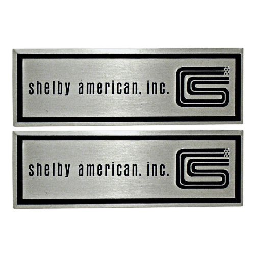 Door sill plate emblems &#034;shelby american inc.&#034; gt350 1965-1966