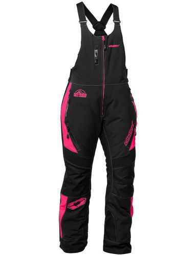 Castle womens hot pink/black tundra snowmobile bibs pants snow snowcross