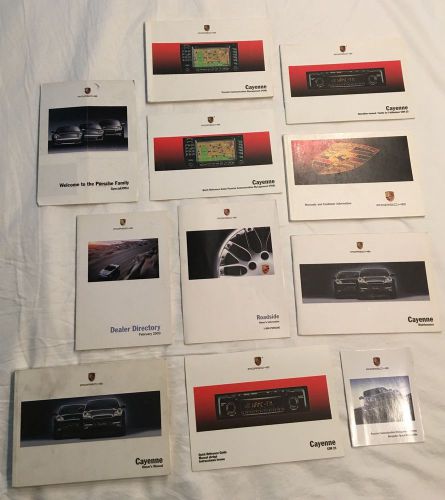 2004 porsche cayenne owners manual set w/ navigation manual + case