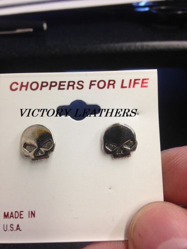 Usa made willie g half skull earings biker earings