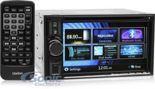 Clarion vx404 double din bluetooth dvd car stereo receiver w/ 6.2&#034; touchscreen