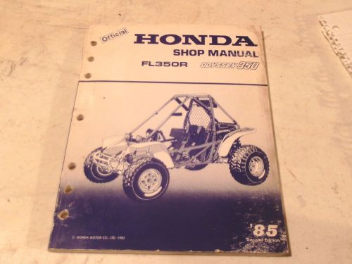 1985 honda fl350r odyssey fl350 owners shop service manual