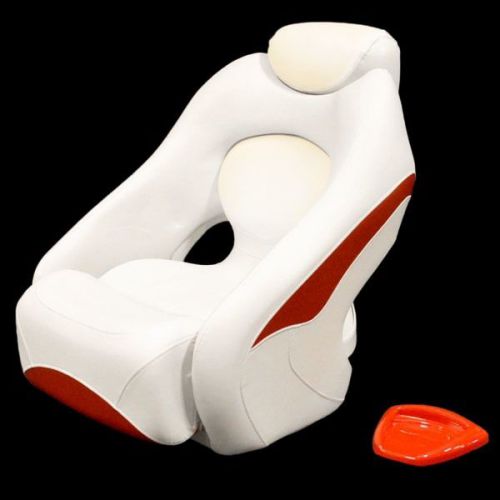 Crownline white red marine boat marine boat bucket bolster seat (second)