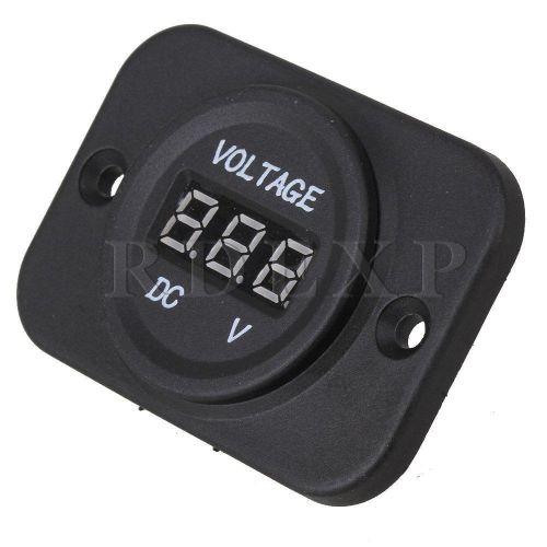 Car digital display panel voltmeter black