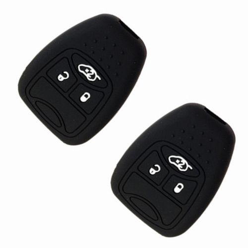 2pcs fob skin key cover silicone key jacket holder bag protector for dodge