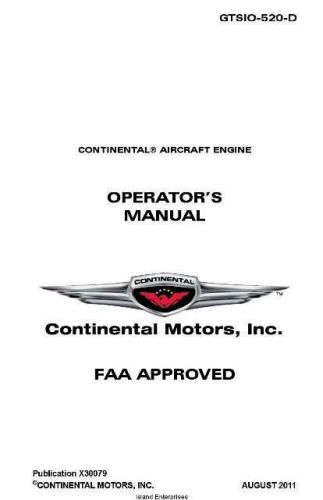 Continental operators manual gtsio-520-d x30079