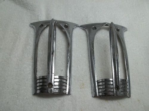 1941 buick chrome fender/ parking light lens bezel, pr.