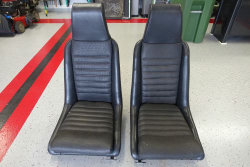 Porsche 914 seats/sliders - r/l - black basket weave from !974 model