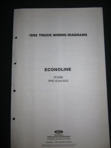 1992 ford econoline wiring diagram manual schematic sheets e150 e250 e300
