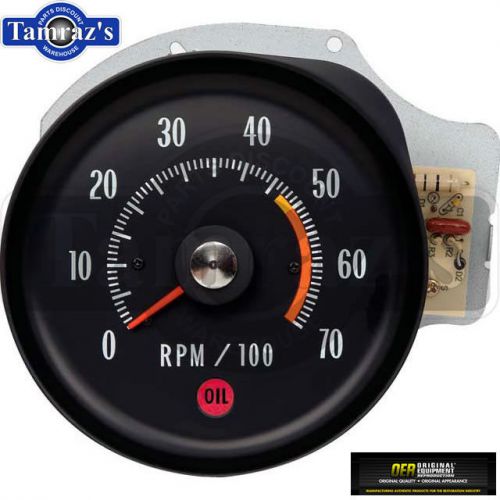 71-72 chevy a body dash tach tachometer 5000 rpm oer