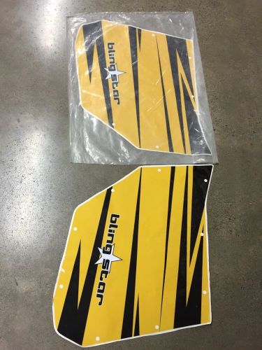 Can am maverick blingstar door decal sticker graphics yellow black