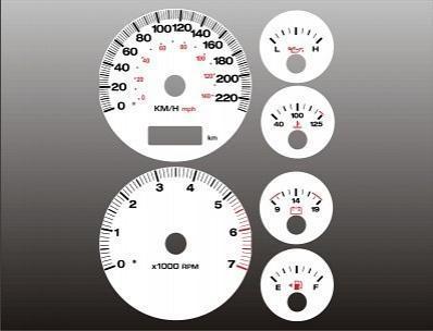 2002-2004 jeep grand cherokee metric instrument cluster white face gauges kmh