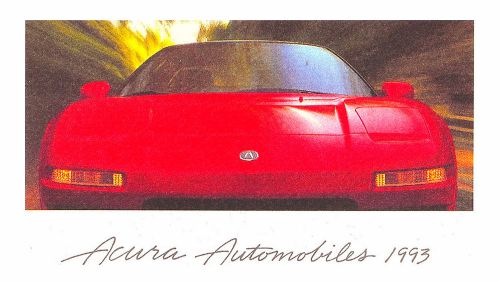 1993 acura brochure -acura nsx-acura legend-acura vigor-acura integra gs-r