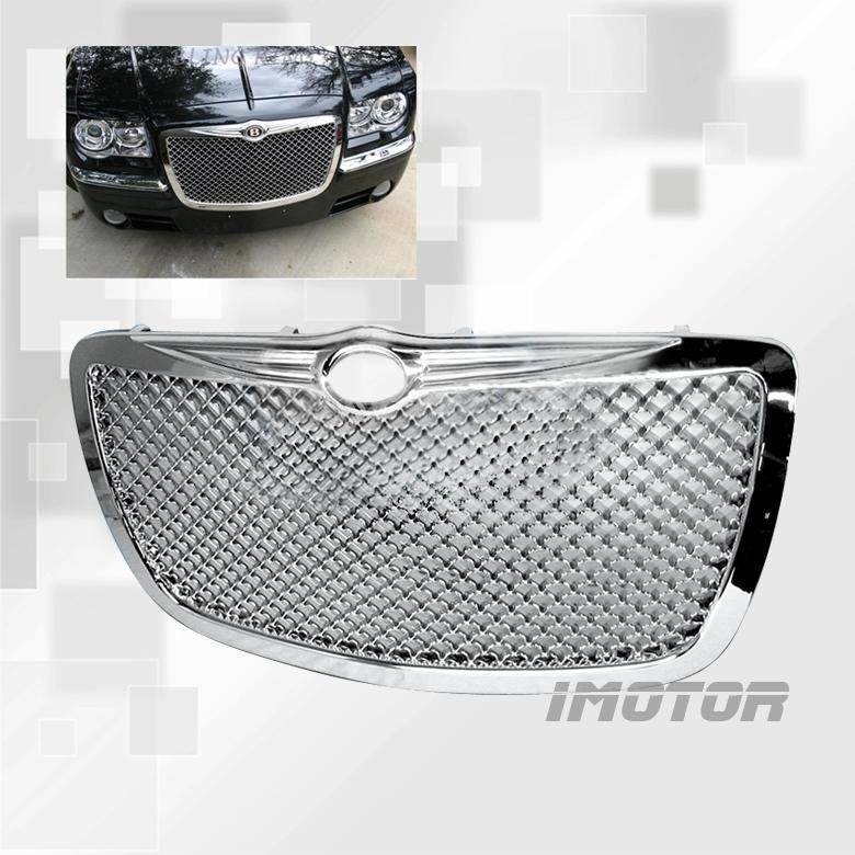 2004-2007 chrysler 300/300c bentley style mesh grille (chrome) new